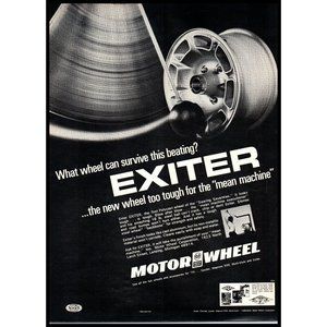 1970 Motor Wheel Exciter Polycast Vintage Print Ad Man Cave Wall Art Photo